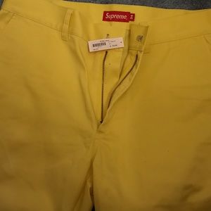 Supreme Yellow Work Shorts